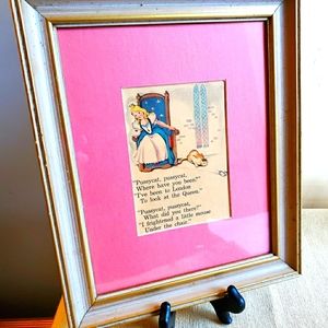 Sweet Vtg Nursery Rhyme Print